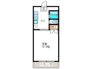 奥内西本町マンションの物件間取画像